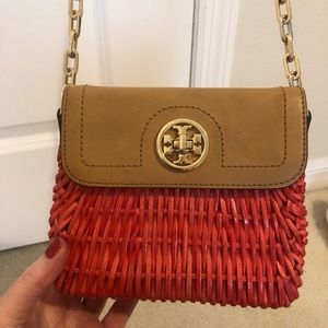 Tory Burch Straw Cross body purse